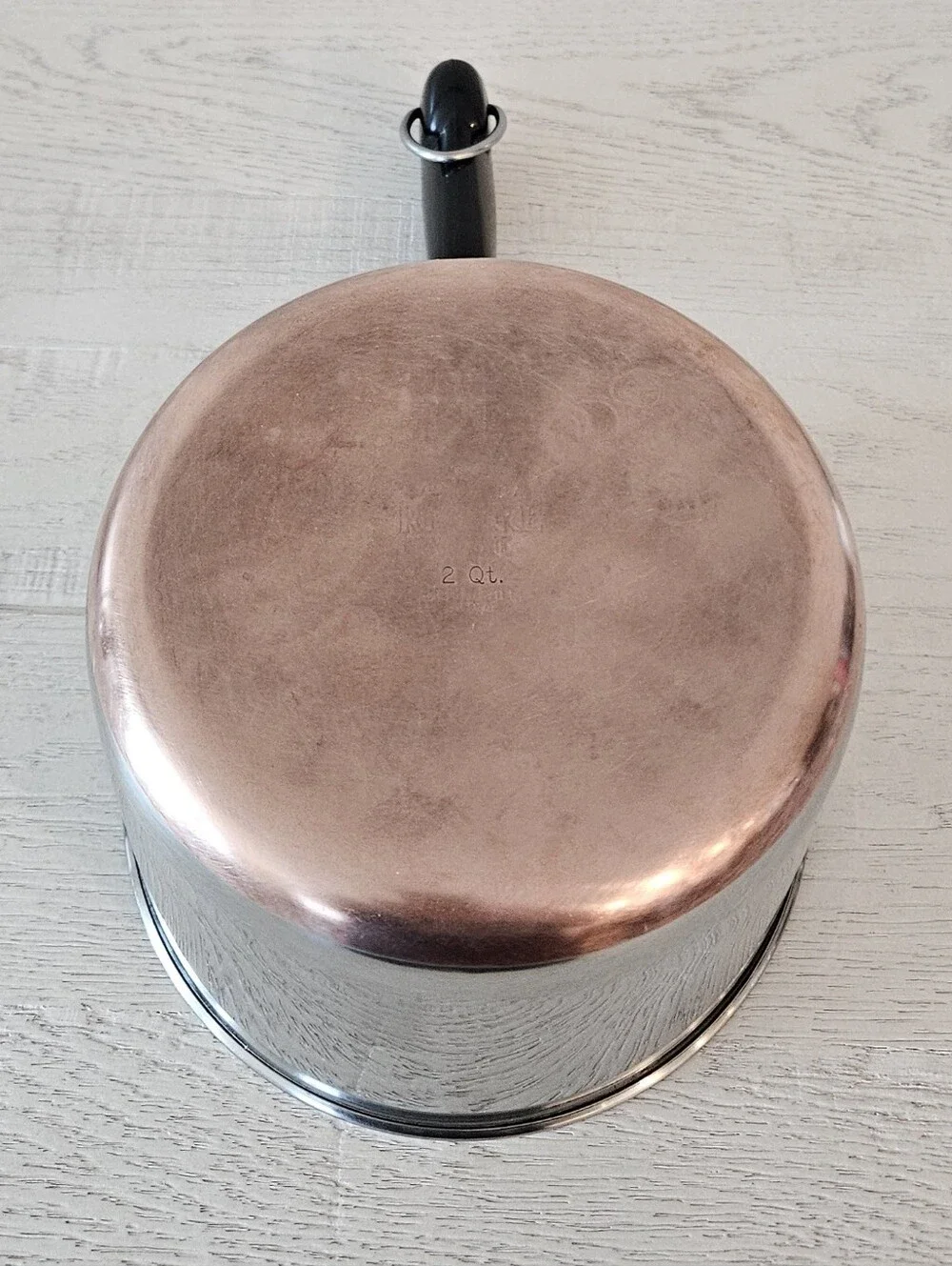 Revere Ware 1801 2 Qt. Sauce Pan Pot with Lid Copper Bottom U.S.A